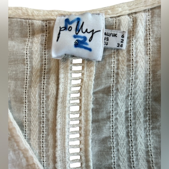 Princess Polly Women’s White Front Tie Short Sleeve Crop Top 100% Cotton Size 2. - Picture 4 of 7